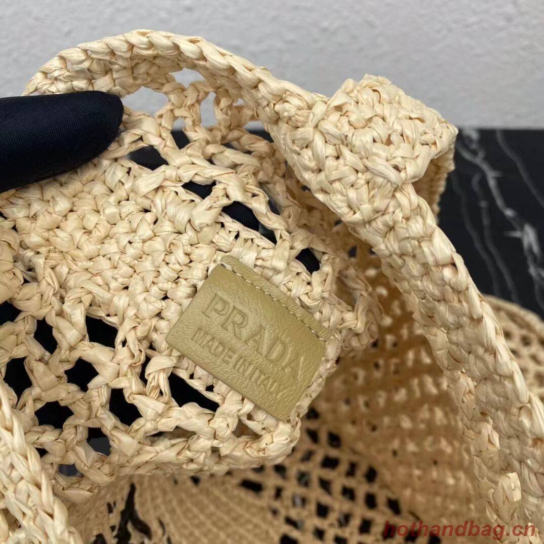 Prada Raffia tote bag 1CH393 Biscuits Prada Raffia tote bag 1CH393 Biscuits