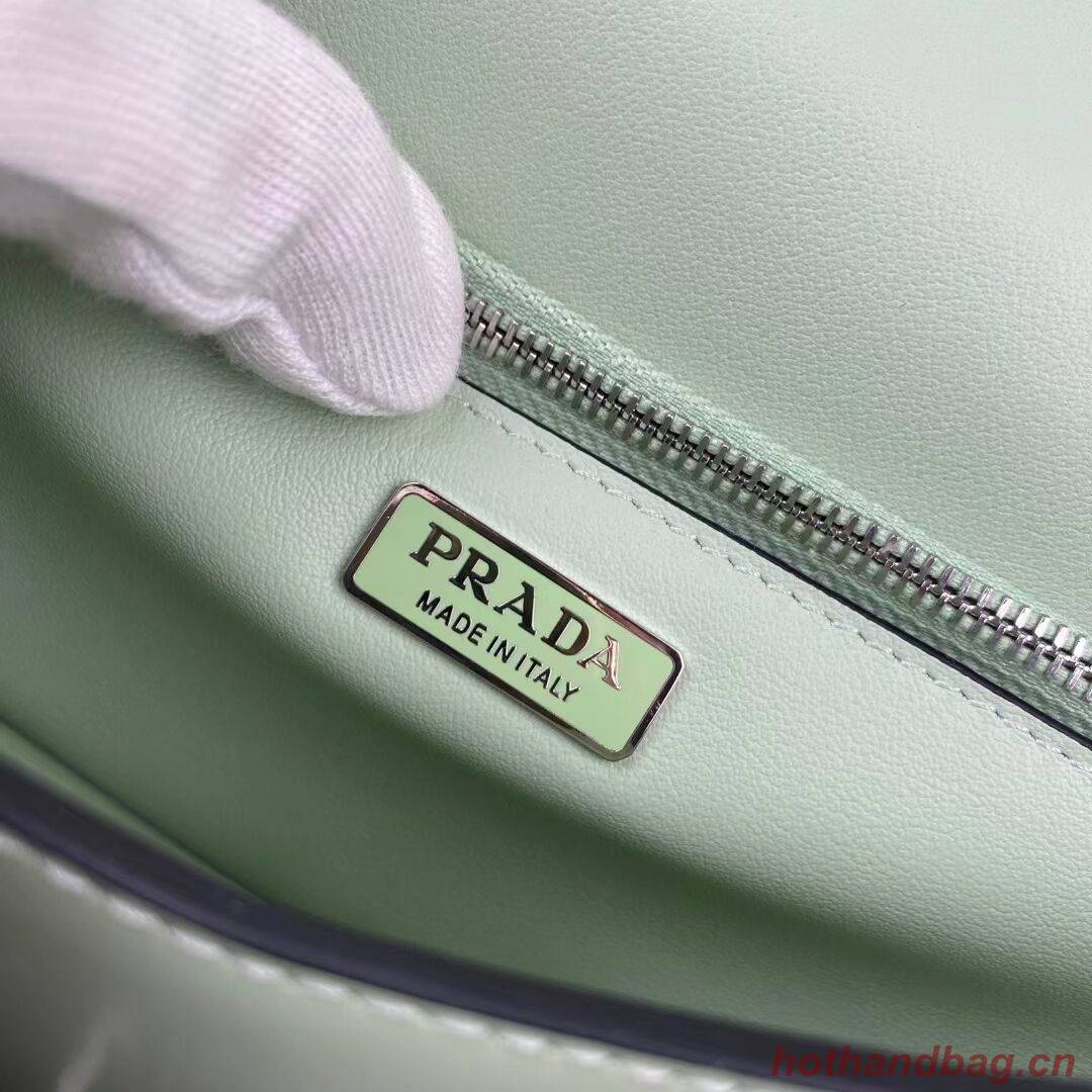 Prada Small brushed leather shoulder bag 1BH307 green Prada Small brushed leather shoulder bag 1BH307 green