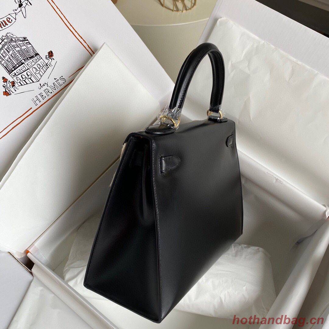 Hermes Kelly 28cm Shoulder Bags Smooth Leather KL28 Black Hermes Kelly 28cm Shoulder Bags Smooth Leather KL28 Black