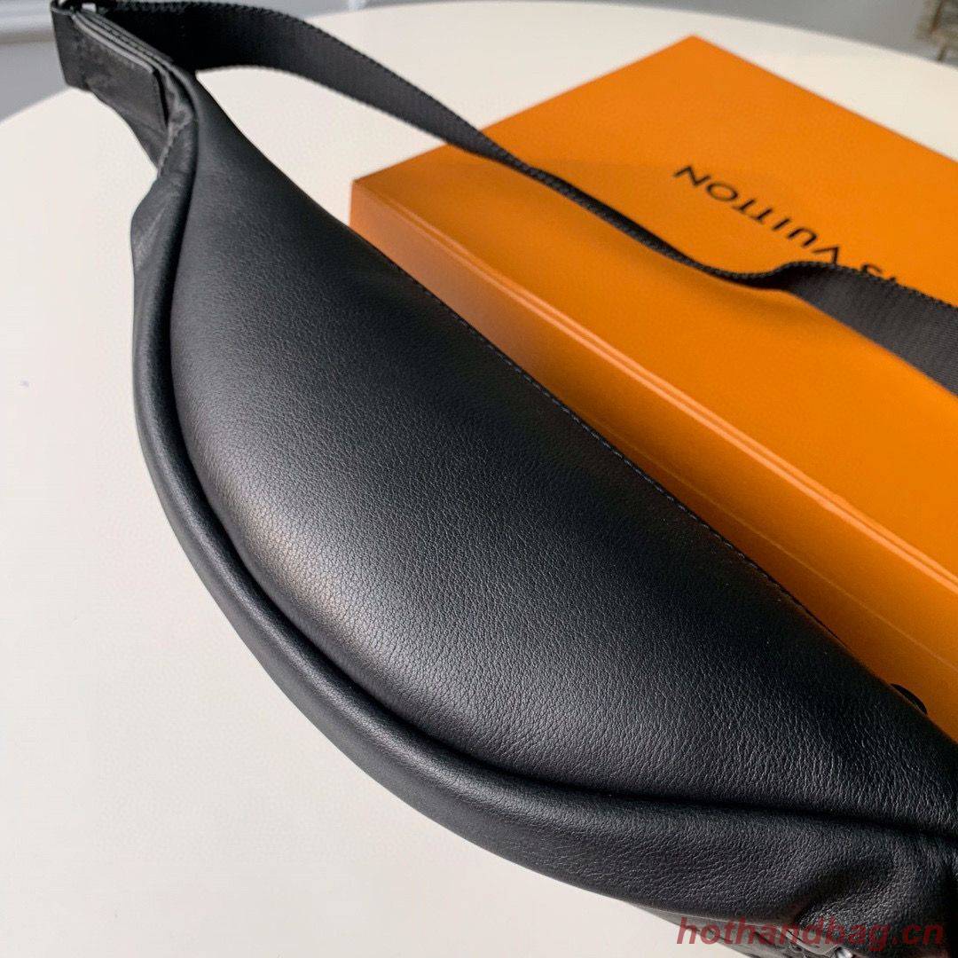 Louis Vuitton Monogram Canvas Original Leather Bumbag Beltbag M44388 Black