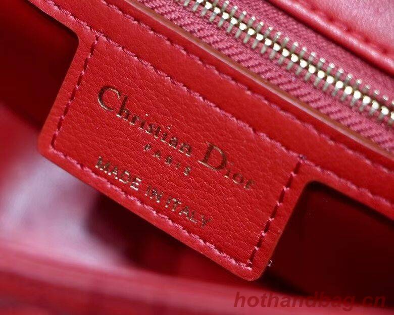 SMALL DIORAMOUR DIOR CARO BAG Cannage Calfskin with Heart Motif M9241WN RED SMALL DIORAMOUR DIOR CARO BAG Cannage Calfskin with Heart Motif M9241WN RED