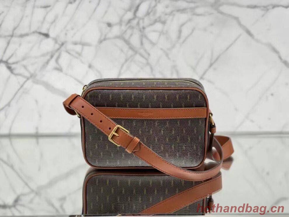 Yves Saint Laurent Canvas Shoulder Bag Y689957 brown Yves Saint Laurent Canvas Shoulder Bag Y689957 brown