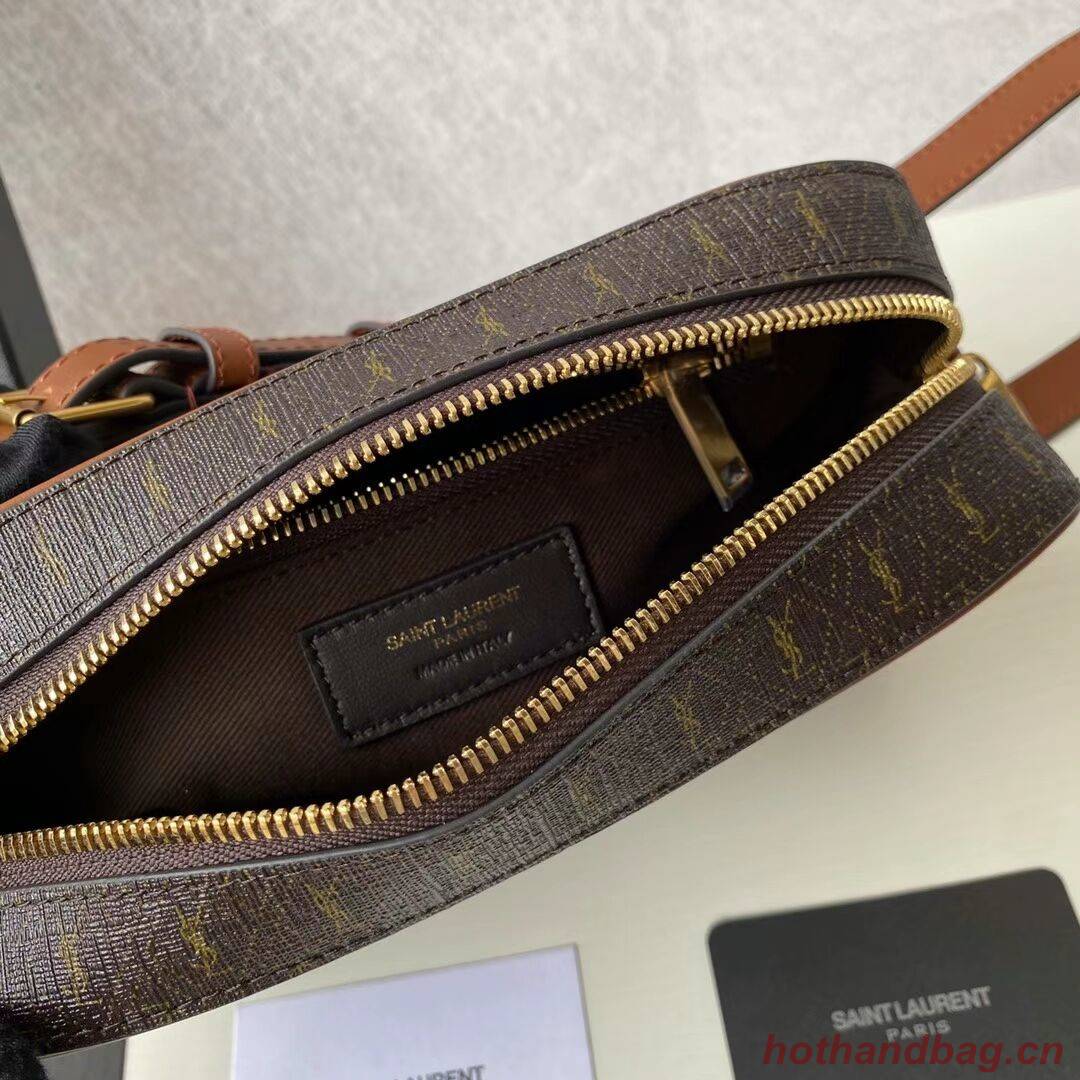 Yves Saint Laurent Canvas Shoulder Bag Y689957 brown Yves Saint Laurent Canvas Shoulder Bag Y689957 brown