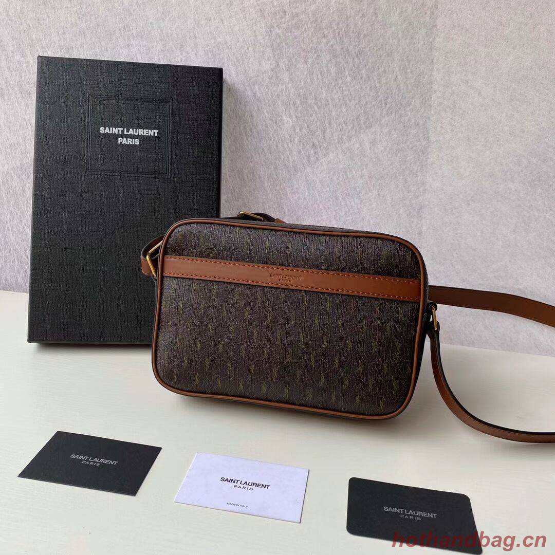 Yves Saint Laurent Canvas Shoulder Bag Y689957 brown Yves Saint Laurent Canvas Shoulder Bag Y689957 brown