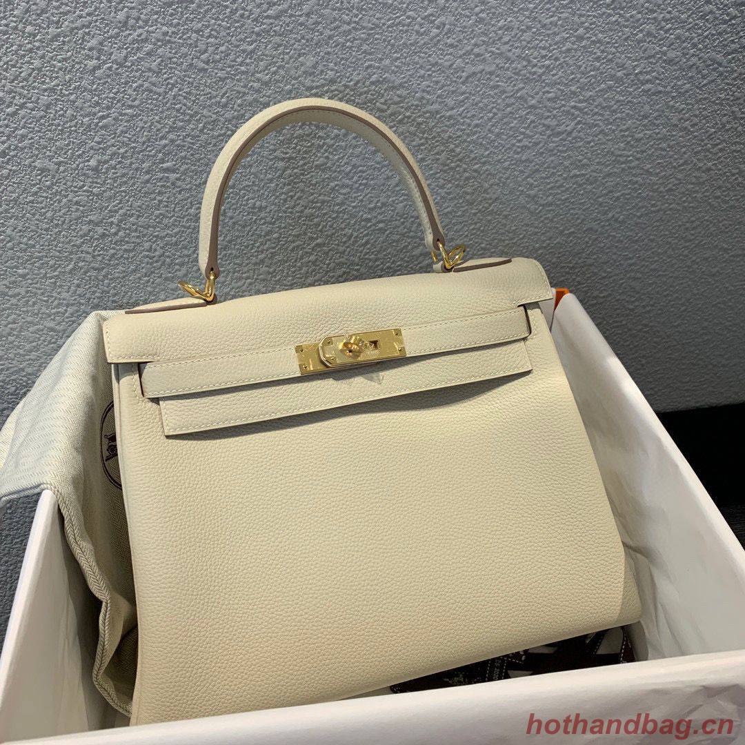 Hermes Kelly 28cm Shoulder Bags Togo Leather KL28 Cream Hermes Kelly 28cm Shoulder Bags Togo Leather KL28 Cream