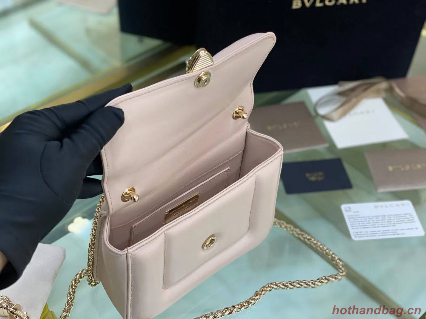 Bvlgari Serpenti Forever leather small crossbody bag B209107 pink Bvlgari Serpenti Forever leather small crossbody bag B209107 pink