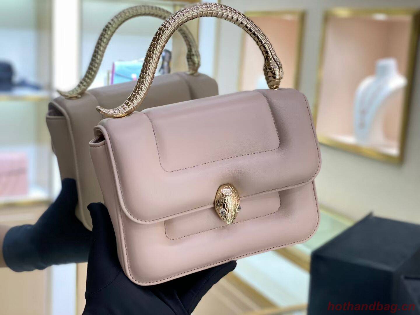 Bvlgari Serpenti Forever leather small crossbody bag B209107 pink Bvlgari Serpenti Forever leather small crossbody bag B209107 pink