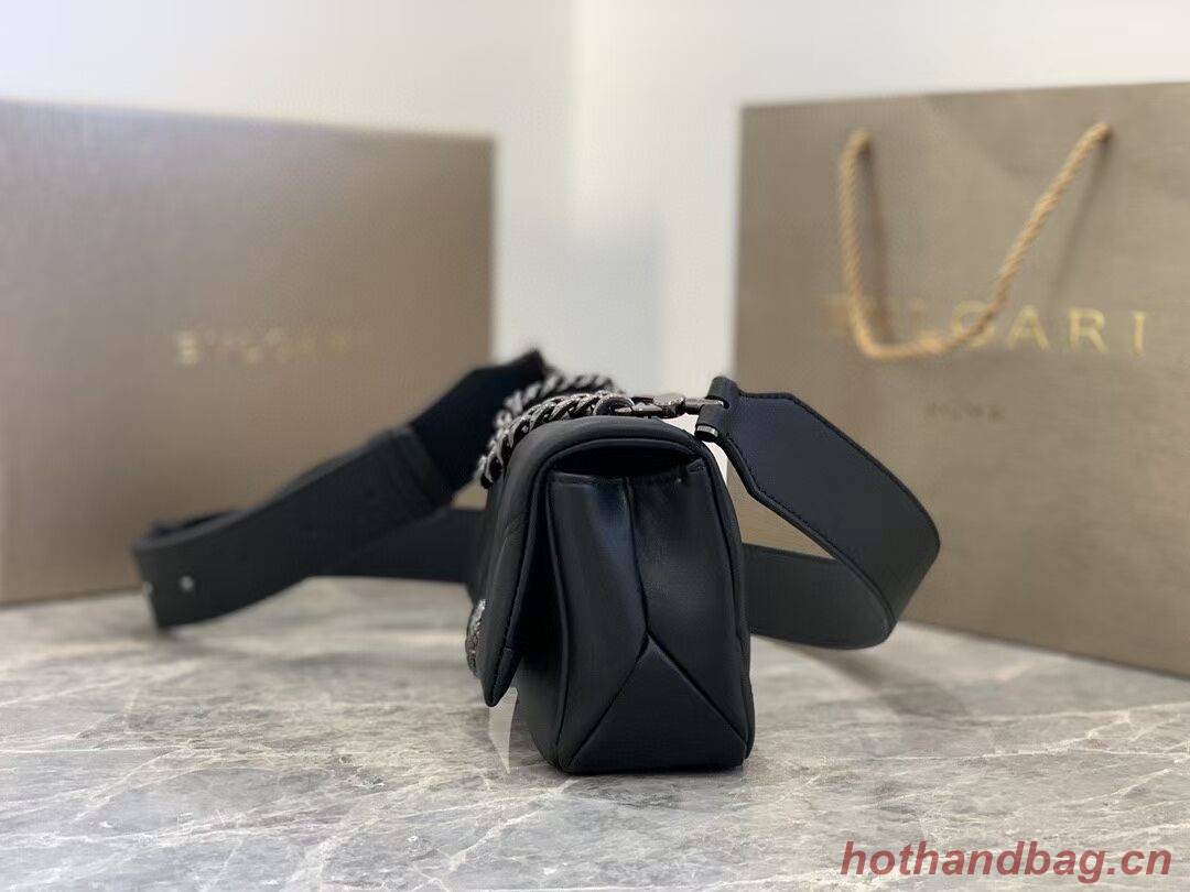 Bvlgari Serpenti Forever leather small crossbody bag B219068 black Bvlgari Serpenti Forever leather small crossbody bag B219068 black