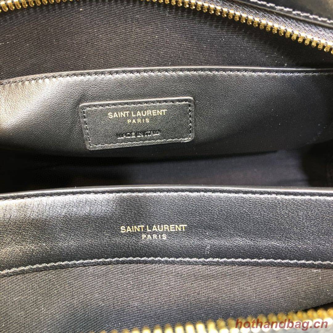Yves Saint Laurent UPTOWN Top Handle Original Calfskin BAG 557653 Black