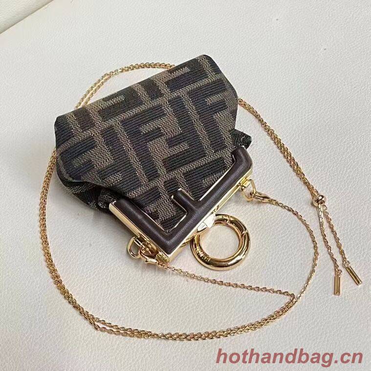 FENDI FIRST mini fabric bag 5FB2321 brown FENDI FIRST mini fabric bag 5FB2321 brown