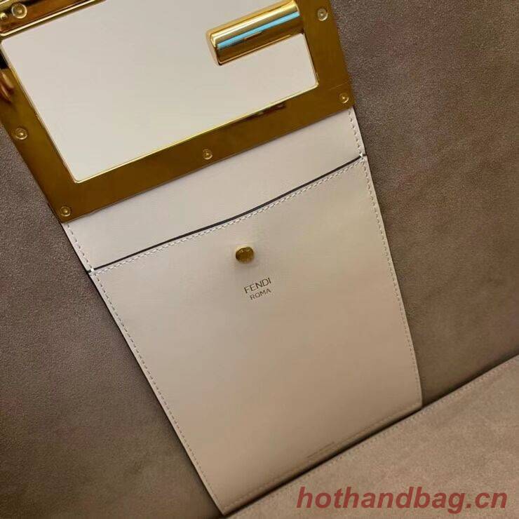 FENDI WAY MEDIUM White leather bag 8BH391AAI FENDI WAY MEDIUM White leather bag 8BH391AAI