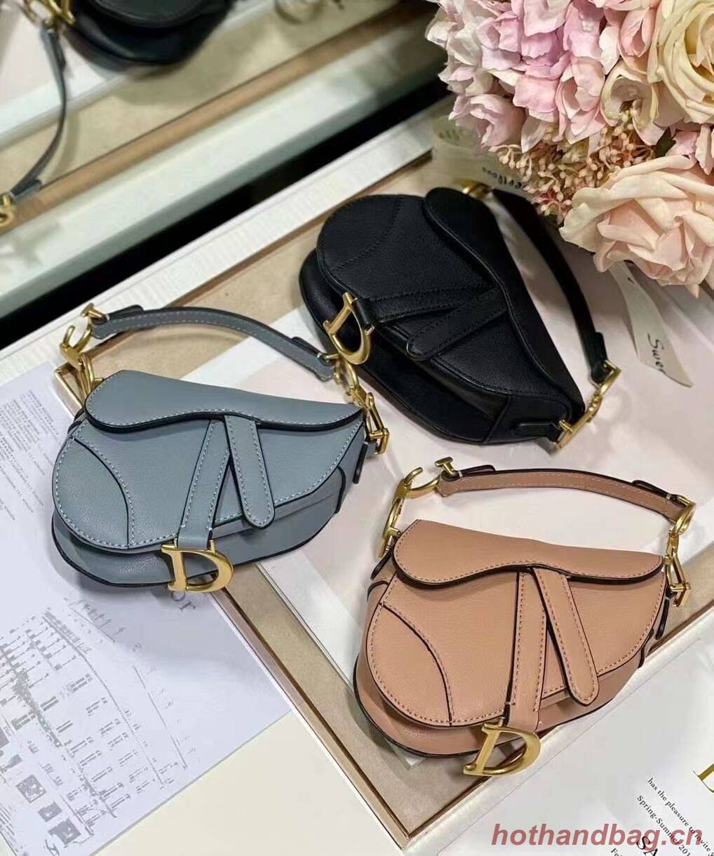DIOR SADDLE BAG mini Calfskin C8160 blue DIOR SADDLE BAG mini Calfskin C8160 blue