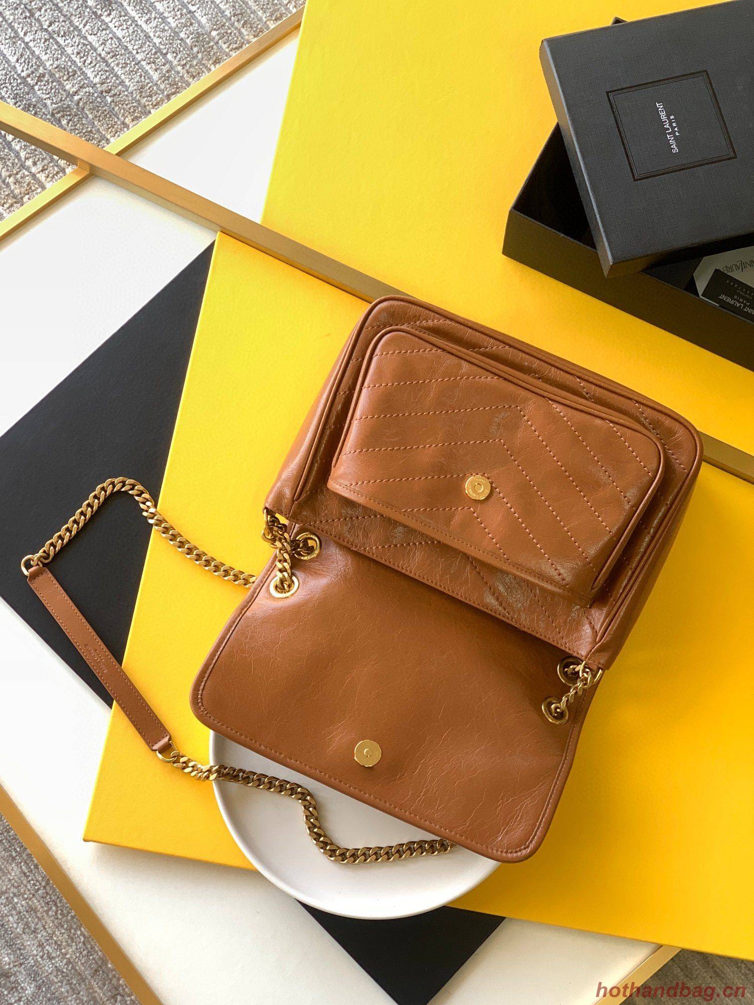 Yves Saint Laurent Medium Niki Chain Bag 498894 Brown Yves Saint Laurent Medium Niki Chain Bag 498894 Brown