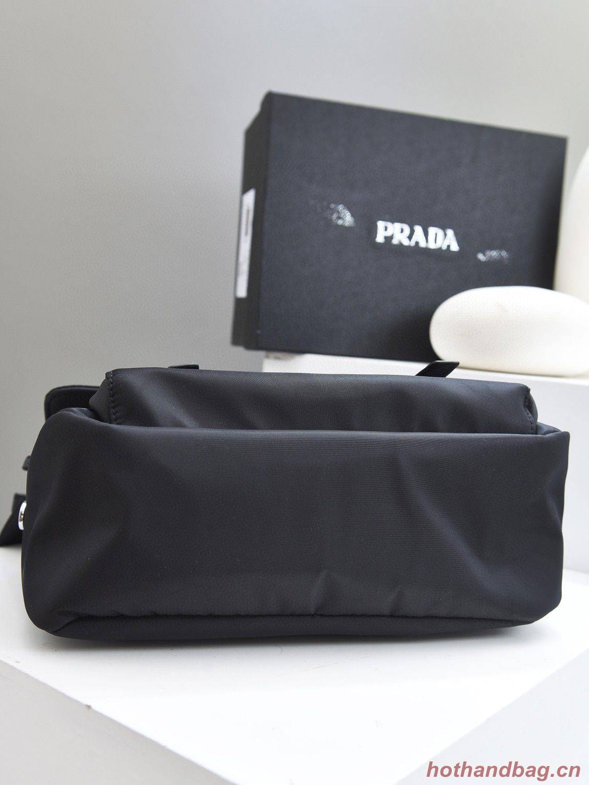 Prada Nylon Flap Messenger shoulder Bag PN1259 Black Prada Nylon Flap Messenger shoulder Bag PN1259 Black