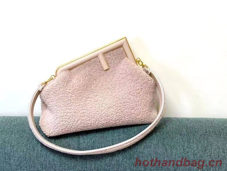 FENDI FIRST MEDIUM sheepskin bag 8BP127AH pink FENDI FIRST MEDIUM sheepskin bag 8BP127AH pink