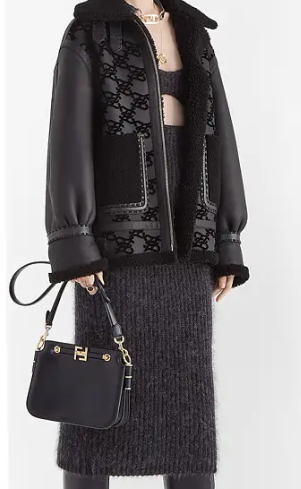 FENDI TOUCH leather bag 8BT349AHK2 black FENDI TOUCH leather bag 8BT349AHK2 black