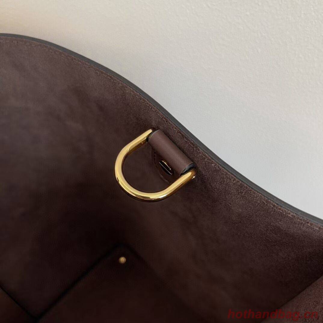 FENDI WAY MEDIUM leather bag 8BH391AAI Dark brown FENDI WAY MEDIUM leather bag 8BH391AAI Dark brown