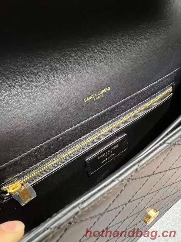 Yves Saint Laurent GABY SATCHEL IN QUILTED LAMBSKIN 6688631 black&white Yves Saint Laurent GABY SATCHEL IN QUILTED LAMBSKIN 6688631 black&white