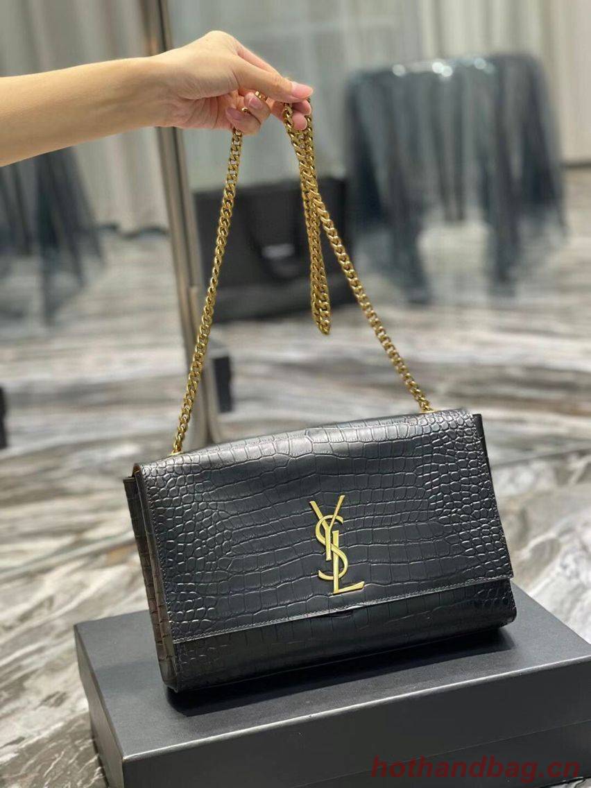 Yves Saint Laurent KATE MEDIUM REVERSIBLE IN SUEDE AND CROCODILE-EMBOSSED LEATHER 55380424 Yves Saint Laurent KATE MEDIUM REVERSIBLE IN SUEDE AND CROCODILE-EMBOSSED LEATHER 55380424