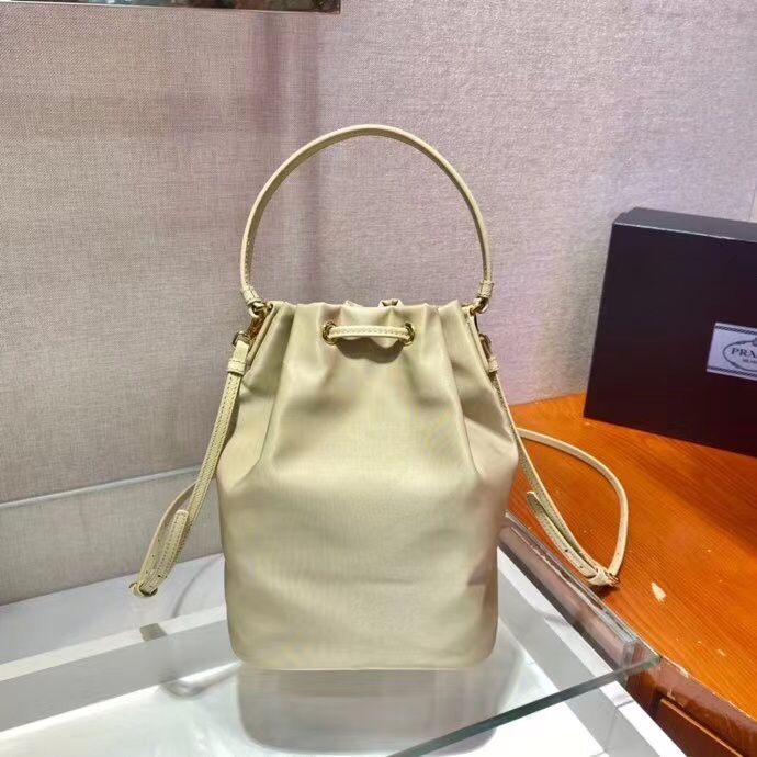 Prada Small brushed leather shoulder bag 1BA773 Biscuits Prada Small brushed leather shoulder bag 1BA773 Biscuits