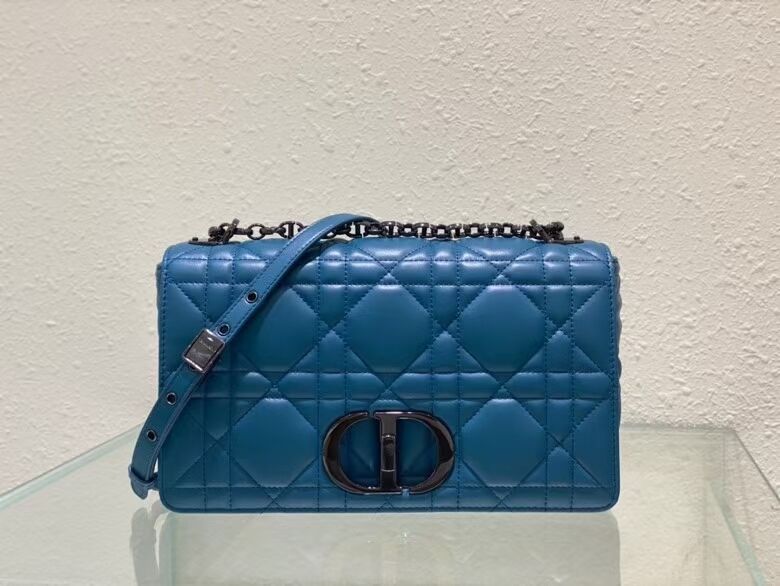 LARGE DIOR CARO BAG Gradient Cannage Lambskin M9243E blue LARGE DIOR CARO BAG Gradient Cannage Lambskin M9243E blue