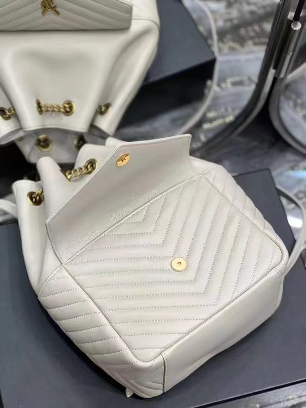 Yves Saint Laurent JOE BACKPACK IN LAMBSKIN 772609 BLANC VINTAGE Yves Saint Laurent JOE BACKPACK IN LAMBSKIN 772609 BLANC VINTAGE