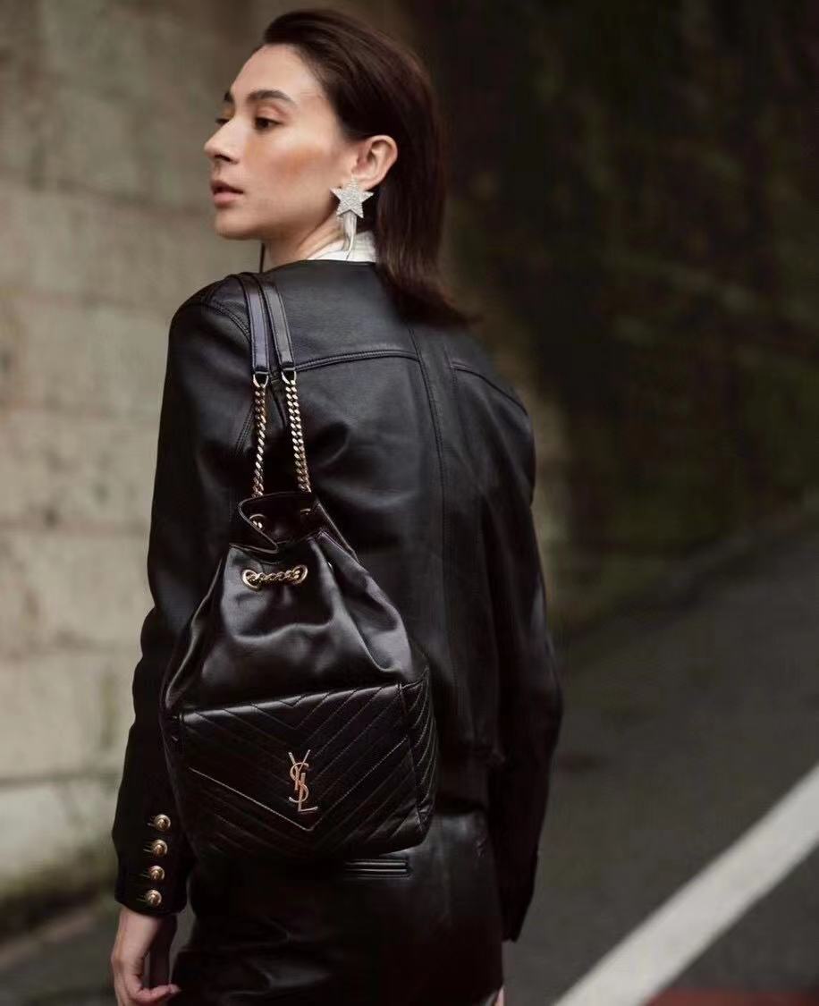 Yves Saint Laurent JOE BACKPACK IN LAMBSKIN 772609 black Yves Saint Laurent JOE BACKPACK IN LAMBSKIN 772609 black