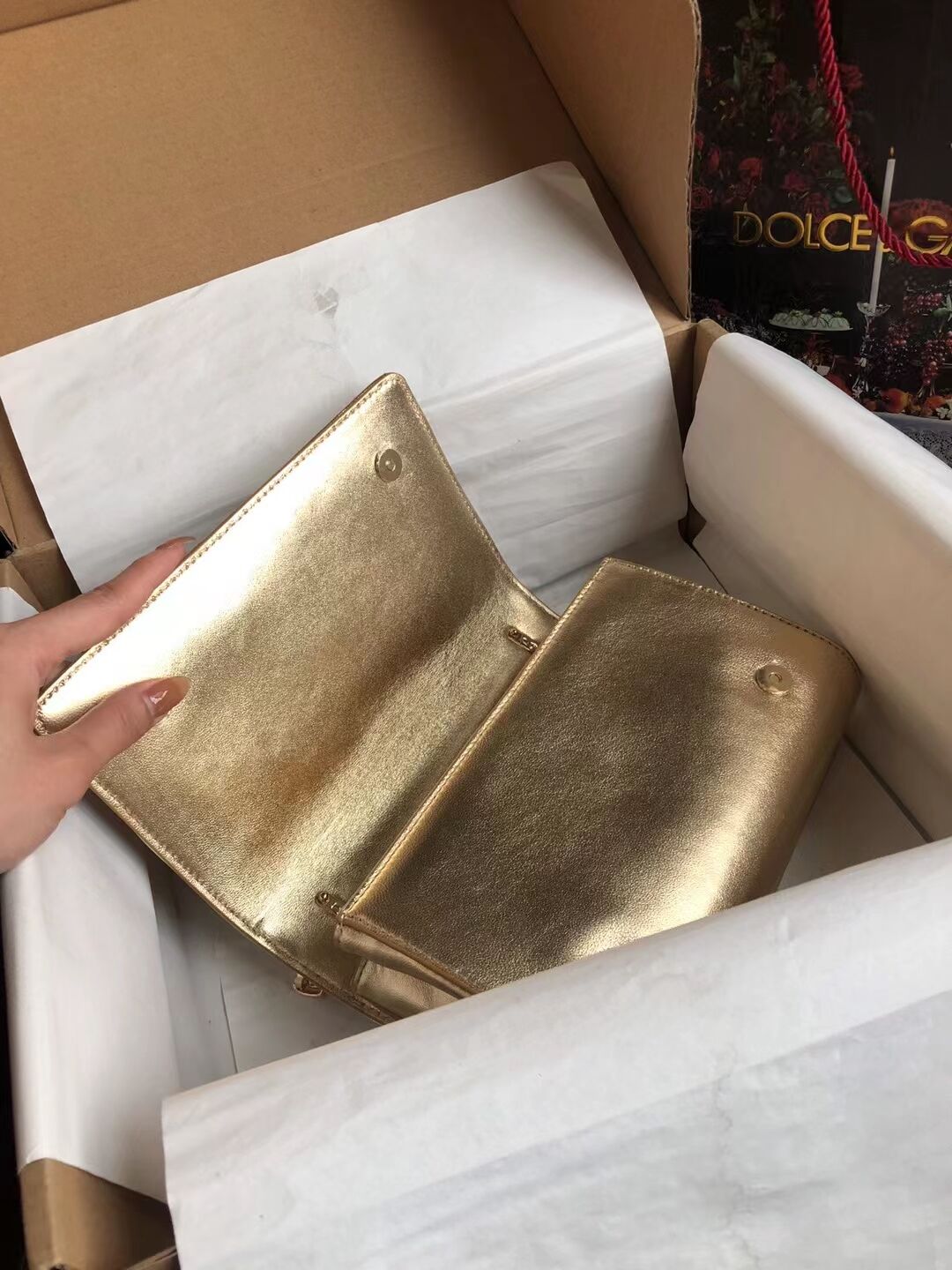 Dolce & Gabbana Origianl Leather Shoulder Bag 4006 gold Dolce & Gabbana Origianl Leather Shoulder Bag 4006 gold