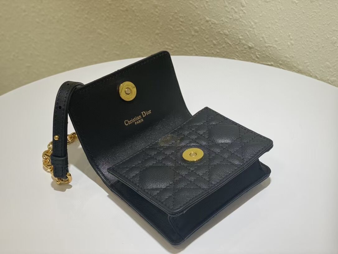 DIOR MINI BOBBY BAG Gradient Cannage Lambskin C0952 black DIOR MINI BOBBY BAG Gradient Cannage Lambskin C0952 black