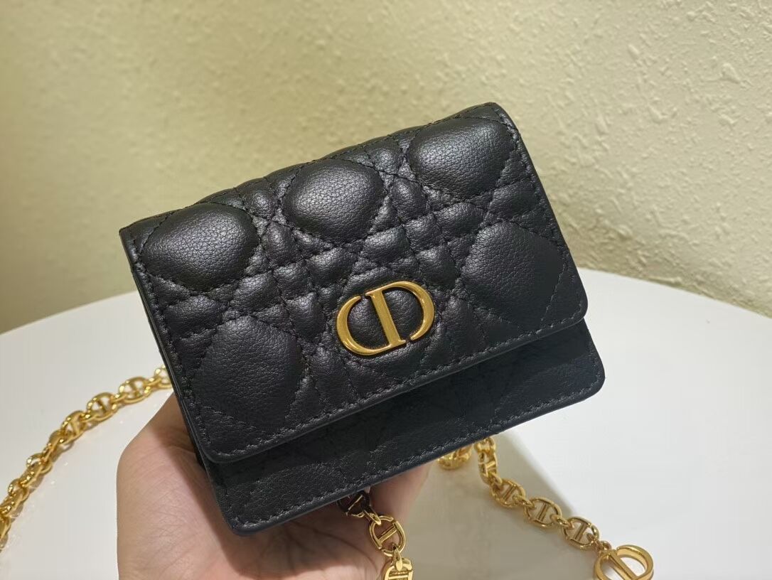 DIOR MINI BOBBY BAG Gradient Cannage Lambskin C0952 black DIOR MINI BOBBY BAG Gradient Cannage Lambskin C0952 black