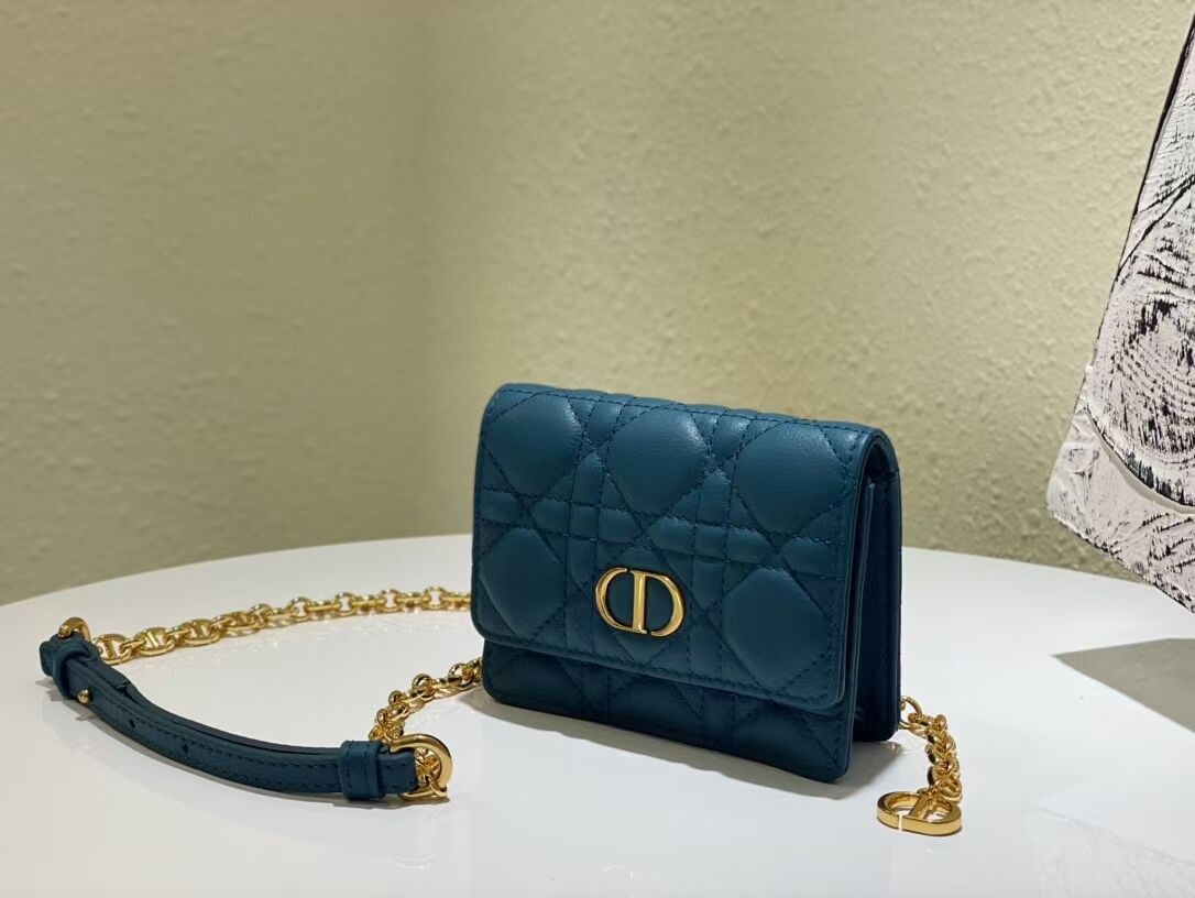 DIOR MINI BOBBY BAG Gradient Cannage Lambskin C0952 blue DIOR MINI BOBBY BAG Gradient Cannage Lambskin C0952 blue