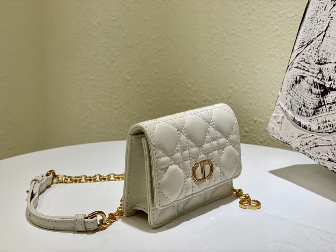 DIOR MINI BOBBY BAG Gradient Cannage Lambskin C0952 white DIOR MINI BOBBY BAG Gradient Cannage Lambskin C0952 white