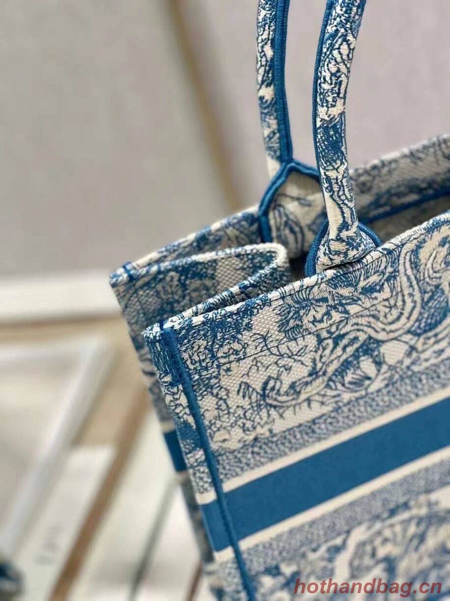 DIOR BOOK TOTE Embroidery C1287-6 blue DIOR BOOK TOTE Embroidery C1287-6 blue