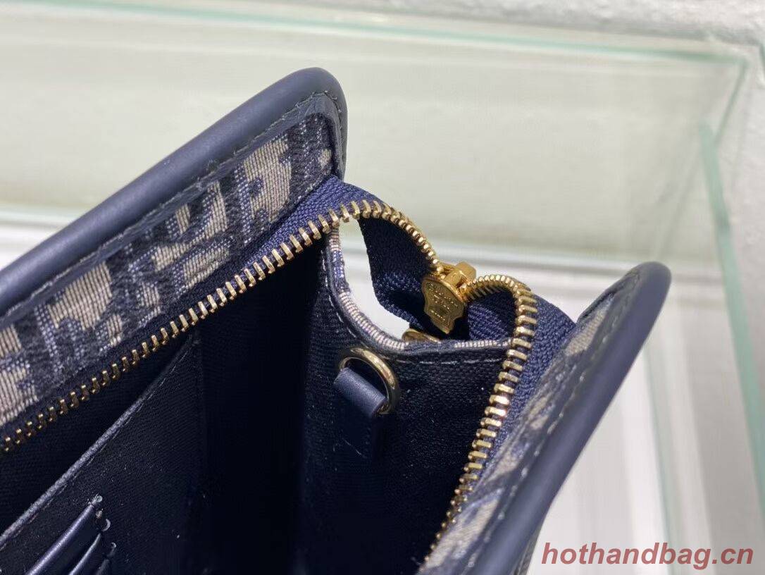 Dior Oblique Canvas Cluth Bag C5107 Blue Dior Oblique Canvas Cluth Bag C5107 Blue