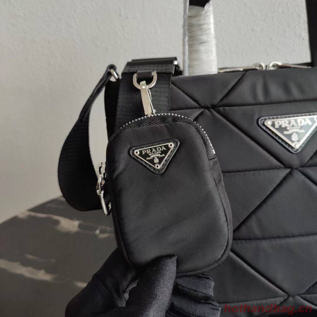 Prada Re-Nylon and Saffiano leather shoulder bag 1AG380 black Prada Re-Nylon and Saffiano leather shoulder bag 1AG380 black