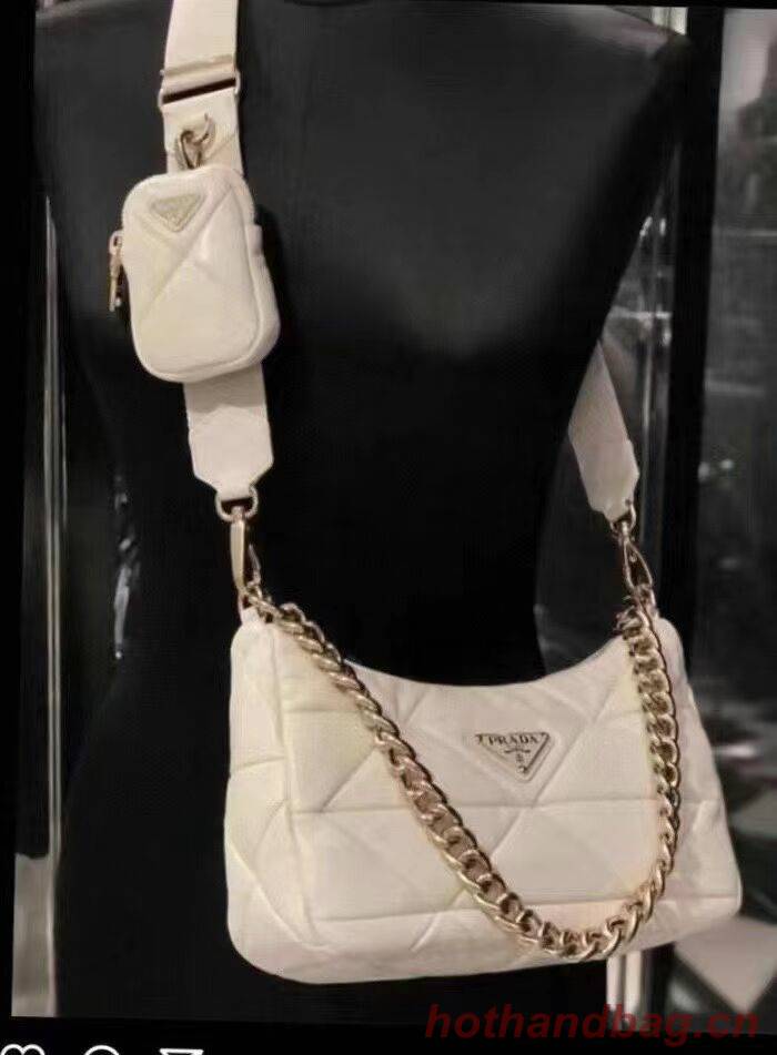 Prada System nappa leather patchwork shoulder bag 1AC151 Biscuits Prada System nappa leather patchwork shoulder bag 1AC151 Biscuits