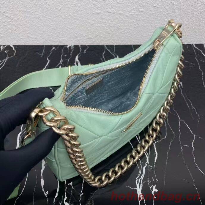 Prada System nappa leather patchwork shoulder bag 1AC151 Green Prada System nappa leather patchwork shoulder bag 1AC151 Green