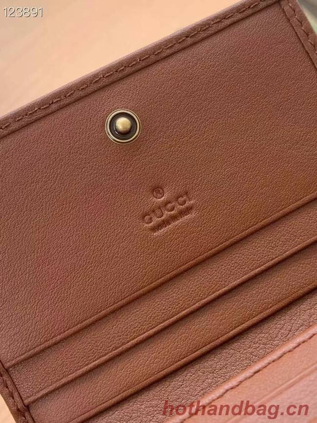 Gucci Diana card case wallet 658244 brown