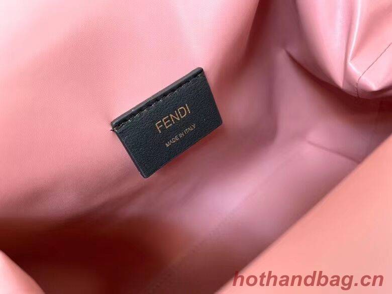 FENDI FIRST MEDIUM flannel bag with embroidery 8BP127A PINK FENDI FIRST MEDIUM flannel bag with embroidery 8BP127A PINK