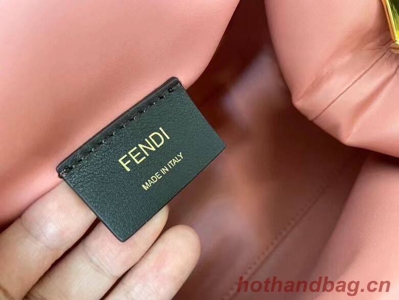 FENDI FIRST SMALL flannel bag with embroidery 8BP129A PINK FENDI FIRST SMALL flannel bag with embroidery 8BP129A PINK