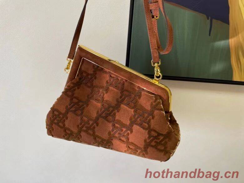 FENDI FIRST small suede bag 8BP129A brown FENDI FIRST small suede bag 8BP129A brown