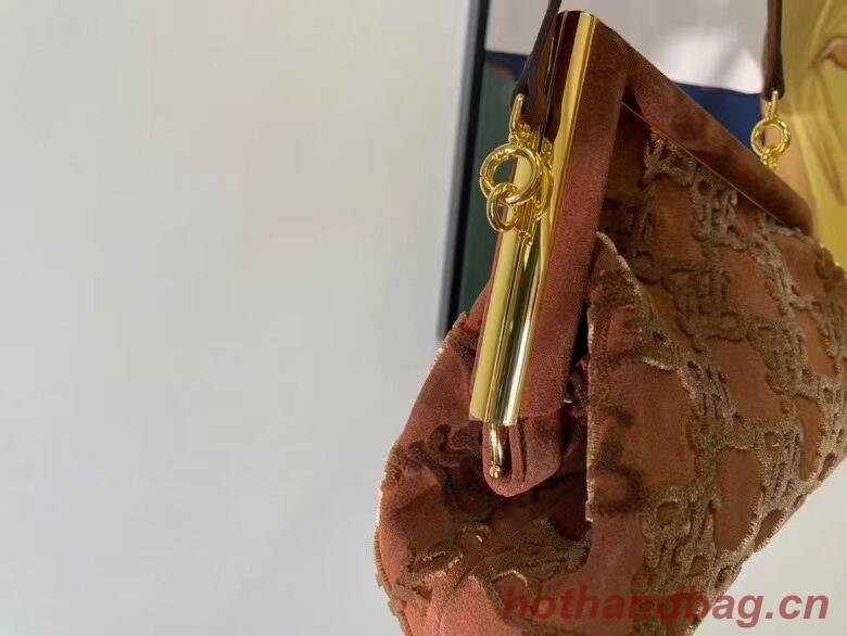 FENDI FIRST small suede bag 8BP129A brown FENDI FIRST small suede bag 8BP129A brown