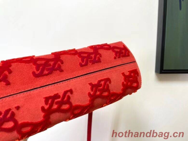 FENDI FIRST small suede bag 8BP129A red FENDI FIRST small suede bag 8BP129A red