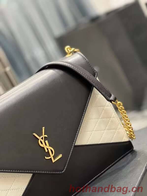 YSL GABY CHAIN BAG IN VINTAGE LAMBSKIN 668864 black&white YSL GABY CHAIN BAG IN VINTAGE LAMBSKIN 668864 black&white