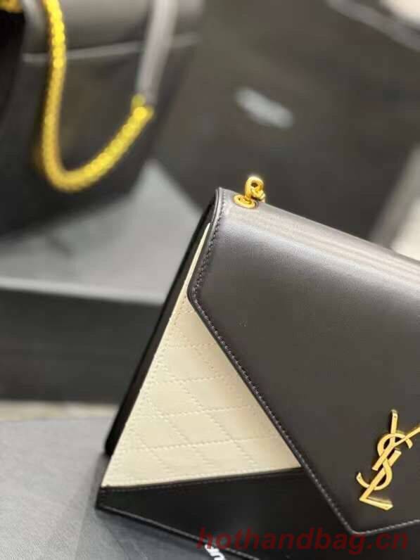 YSL GABY CHAIN BAG IN VINTAGE LAMBSKIN 668864 black&white YSL GABY CHAIN BAG IN VINTAGE LAMBSKIN 668864 black&white