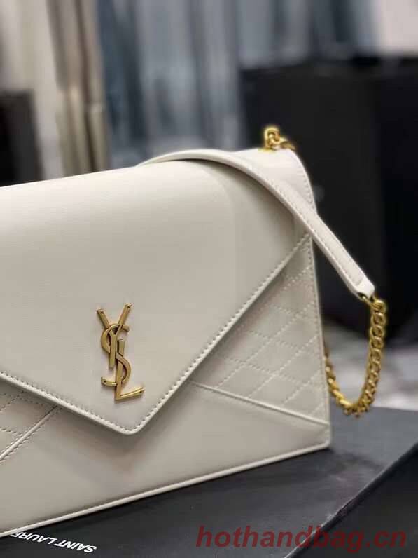 YSL GABY CHAIN BAG IN VINTAGE LAMBSKIN 668864 white YSL GABY CHAIN BAG IN VINTAGE LAMBSKIN 668864 white