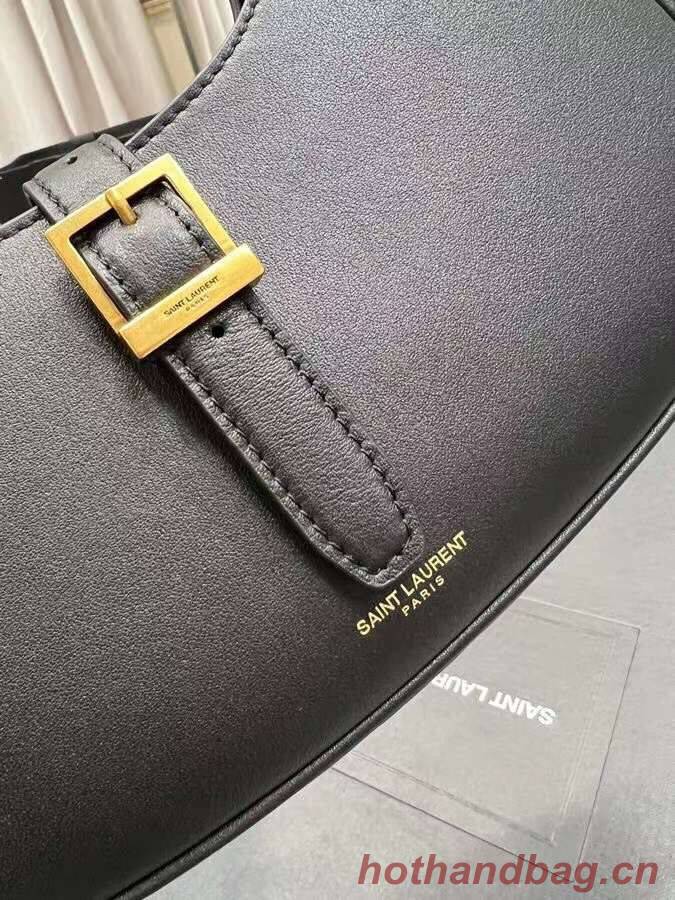 YSL LE FERMOIR HOBO BAG IN SHINY LEATHER 6726152 black YSL LE FERMOIR HOBO BAG IN SHINY LEATHER 6726152 black