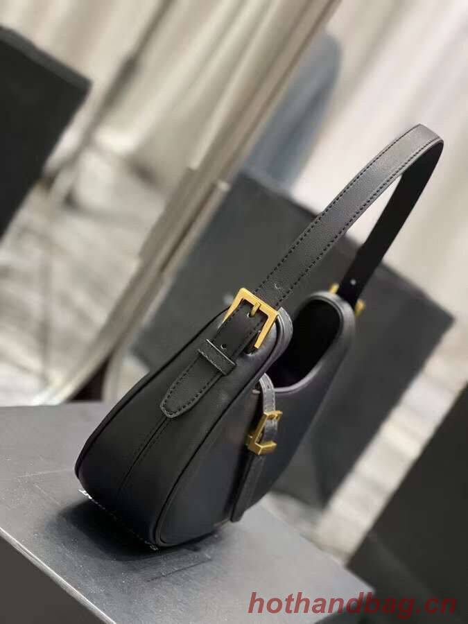 YSL LE FERMOIR HOBO BAG IN SHINY LEATHER 6726152 black YSL LE FERMOIR HOBO BAG IN SHINY LEATHER 6726152 black