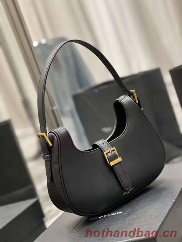 YSL LE FERMOIR HOBO BAG IN SHINY LEATHER 6726152 black YSL LE FERMOIR HOBO BAG IN SHINY LEATHER 6726152 black