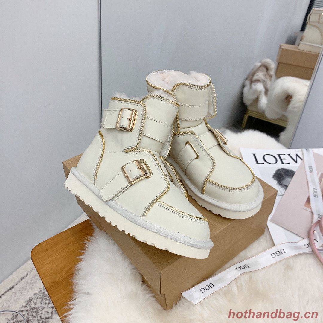 UGG Locomotive Boots Original Leather Full Wool Shoes UGG10360 White UGG Locomotive Boots Original Leather Full Wool Shoes UGG10360 White